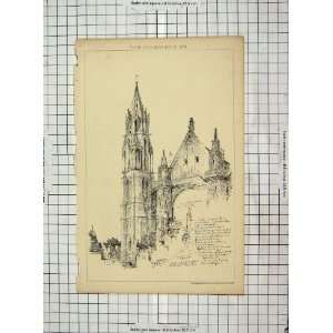  Architecture 1875 Cathedral Church Akerman Print