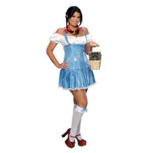 Adult Sequin Dorothy Wizard Oz Womens Costume Plus Size  