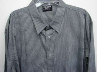 NWT Zoo York Button front L/S Shirt Mens Size Large Striped  