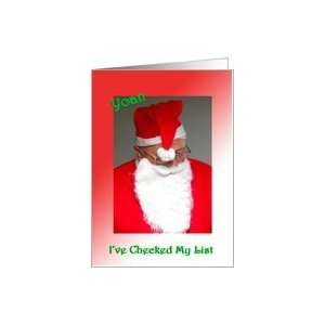  Yoan Santas Checking His List Card Health & Personal 