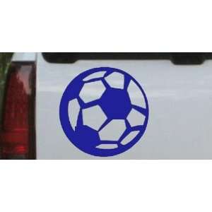 Soccer Ball Sports Car Window Wall Laptop Decal Sticker    Blue 6in X 