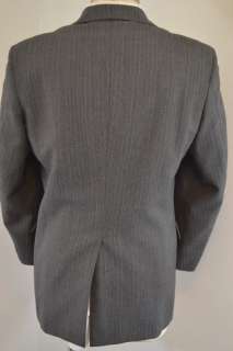 Hardy Amies Mens Gray Pinstripe 2 button Wool Suit (44R) 38x31  