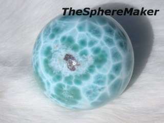 Siaz 2 LARIMAR SPHERE RARE EXOTIC CARIBBEAN GEMSTONE COLLECTORS 