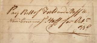 Revolutionary War Regimental Payroll, October 1778  