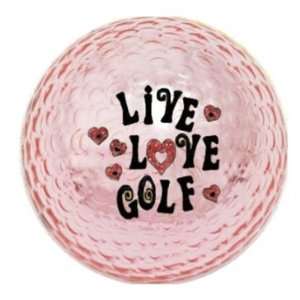  Pink Live Love Golf Metallic Golf Balls (Sleeve of 3 