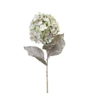 Pack of 6 Snow Drift Mint Green Frosted Hydrangea Christmas Floral 