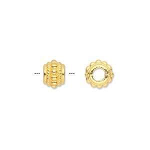  #4734 Bead, Gold plated pewter, Gold plated pewter, 8x6mm 