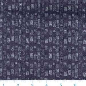  48 Wide Stretch Jacquard Denim City Blocks Blue Fabric 