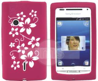 London Magic Store   H PINK FLORA SILICONE CASE FOR SONY ERICSSON 