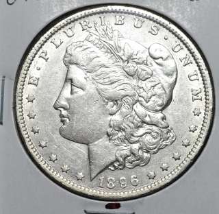 1896 O MORGAN SILVER $1 DOLLAR CHOICE AU  