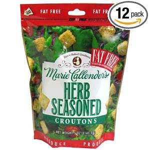Marie Callenders Croutons, Fat Free Herb Seasoned, 5 oz. bags (Pack 