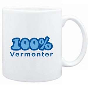  Mug White  100% Vermonter  Usa States