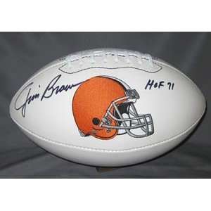  Jim Brown Signed Browns Football   HOF Sports 