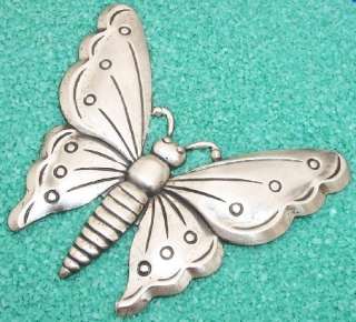 Huge Vintage Coro Sterling Craft Butterfly Brooch Pin  