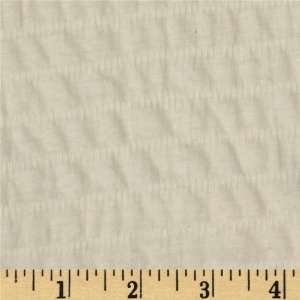  54 Wide Smocked Stretch Rayon Jersey Knit Ivory Fabric 