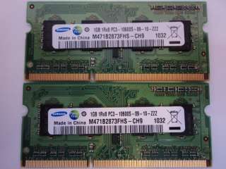 Samsung 2GB DDR3 pc3 10600 1333mhz SODIMM Laptop Memory  