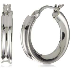  Argento Vivo Small Concave Hoop Earrings Jewelry