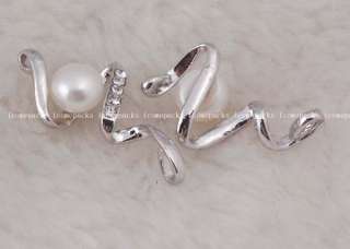 10 pcs 8×6mm white freshwater pearl pendant  