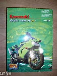 Kawasaki Ninja ZX 10R Maisto 1:12 Motorcycle Green Bike  
