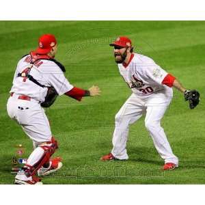  Jason Motte and Yadier Molina St Louis Cardinals MLB 8x10 