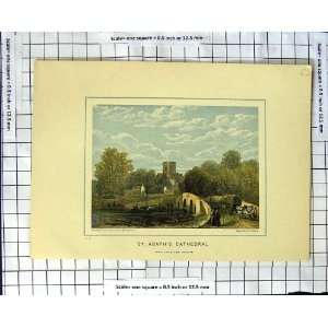  C1790 C1900 St. Asaph Cathedral England Winkles Print 