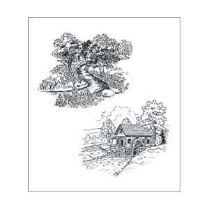   Cling Rubber Stamp Set 5X6.5 Outside My Window: Home & Kitchen