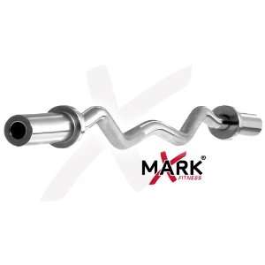 XMark Fitness Chrome Olympic Econo EZ Curl Bar (30mm, 47 Inch):  