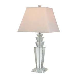  Lite Source LS 20106 Lucid Table Lamp, Crystal with White 