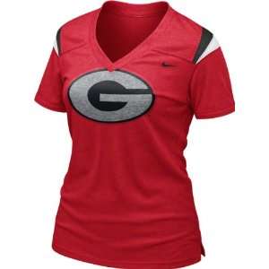   Bulldogs Womens Red Nike Football Replica T Shirt: Sports & Outdoors