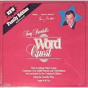  Tony Randalls Word Quest Game   Family Edition Toys 
