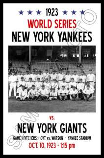 1923 World Series Poster   Yankees vs. Giants  