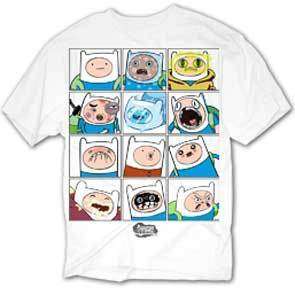 Licensed Adventure Time Many Faces of Fin Shirt S XL  