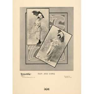 Reinhold Thiele Art Nouveau Umbrella Lady Decorative Design Fashion 