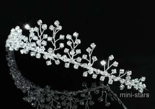 Bridal Stylish Handmade Sparkling Crystal Tiara T1401  