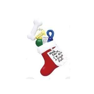  7070 Dog Stocking Personalized Christmas Ornament: Home 