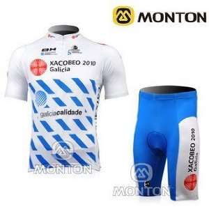 2010 new xacobeo team cycling jersey+shorts bike clothes size:s xxxl 