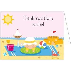  Beach Time Baby Thank You Cards   Set of 20 Baby