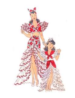 166 RUMBA COSTUME PATTERN CHOOSE YOUR DOLL SIZE  