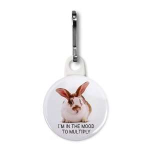  IN THE MOOD TO MULTIPLY Easter Bunny 1 inch Zipper Pull 