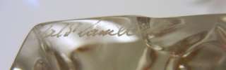 Steuben ? Art Glass Paperweight Crystal Ice Cube Block Signed CRG 