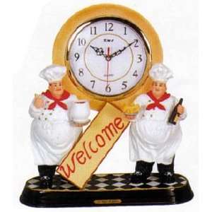  Fat Chef Mantle Clock DK 7627: Home & Kitchen