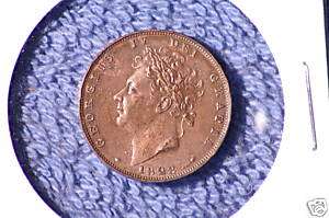 1828 Farthing Great Britain Coin  