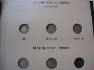 1857   1909 Flying Eagle Cent & Indian Head Collection in Dansco Album 