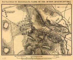 1866 civil war map: 2nd Battle of Bull Run  