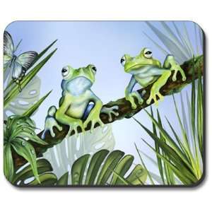  Green Frogs Mouse Pad: Office Products
