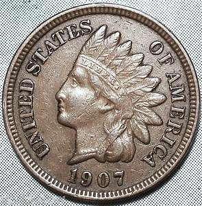 1907 Indian Head Penny ABOUT UNCIRCULATED Brown 20th Century PICK Your 