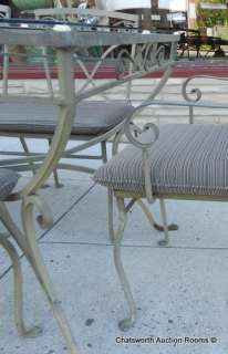  Salterini Wrought Iron Mt Vernon Group Patio Table & 6 Chairs  