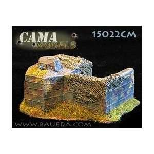 Cama Scenics (15mm WWII) Small Tobruk Bunker with MG Turret (German)