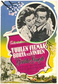 GONE WITH THE WIND MOVIE POSTER 1ST RELEASE FINNISH 62  