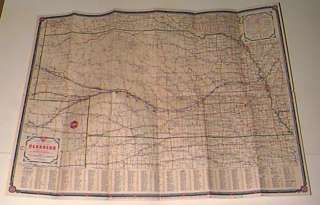 1940 Road Map of NEBRASKA Conoco Motor Oil ad  